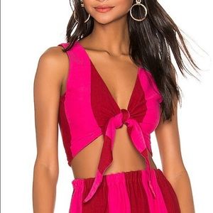 🎉🛍️ MOVING SALE • MDS Stripes Clair tie front Crop top 0